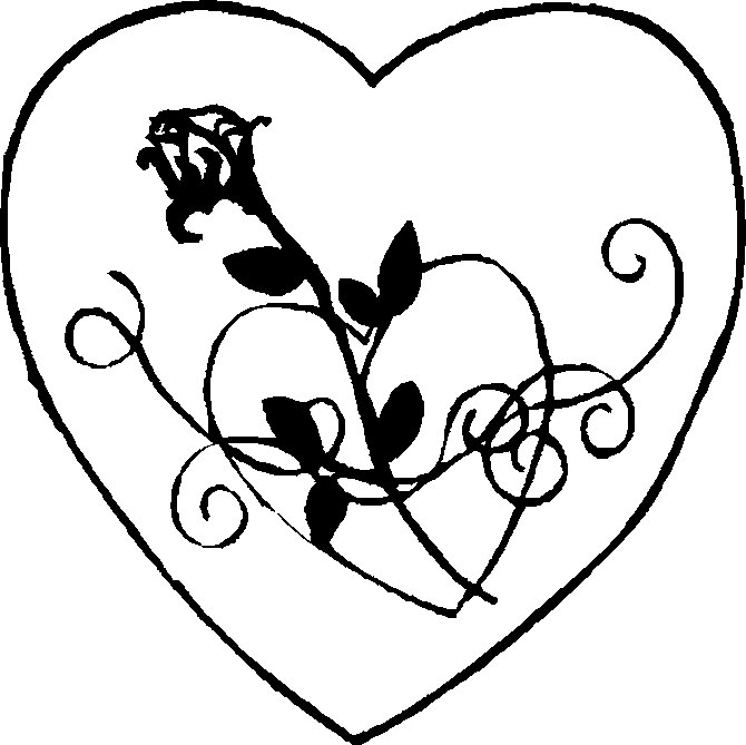 coloring pages of hearts and flowers. printable valentine coloring