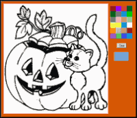 Online halloween coloring